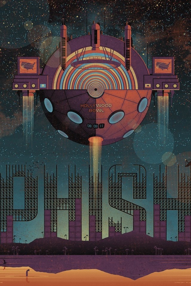 Iphone The Hollywood The Biggest Names 061510184504 - Phish Poster Design Art Inspiration - HD Wallpaper 