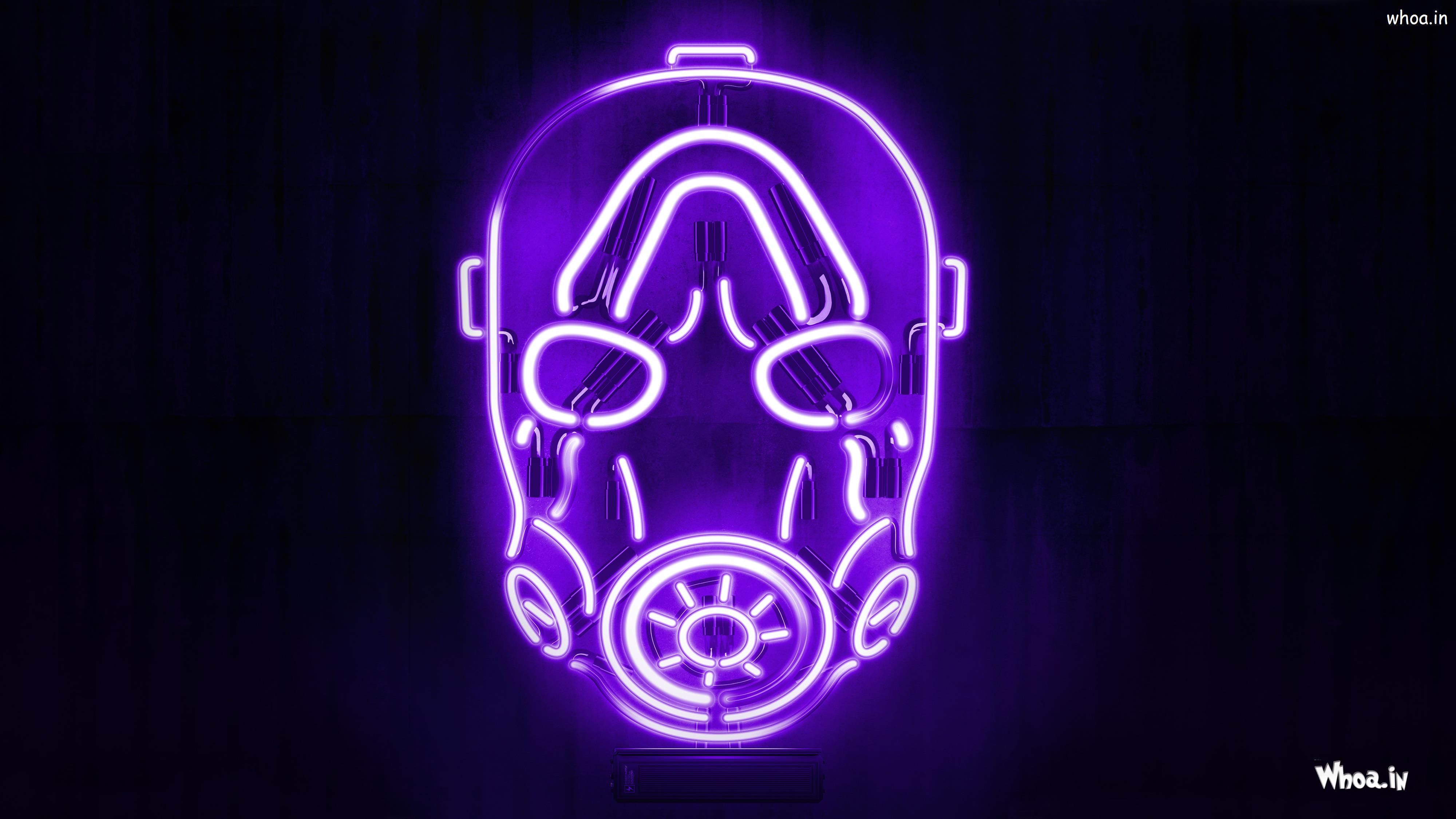 Border Lands Neon Mask Hd Wallpapers And Images Of - Borderlands Wallpaper Neon - HD Wallpaper 