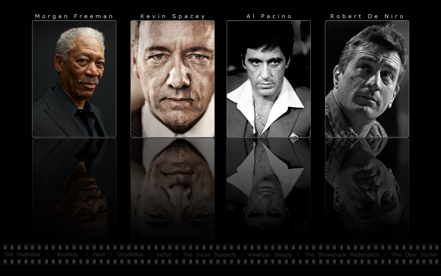 Movies Robert De Niro Actors Morgan Freeman Kevin Spacey - De Niro Al Pacino 4k - HD Wallpaper 