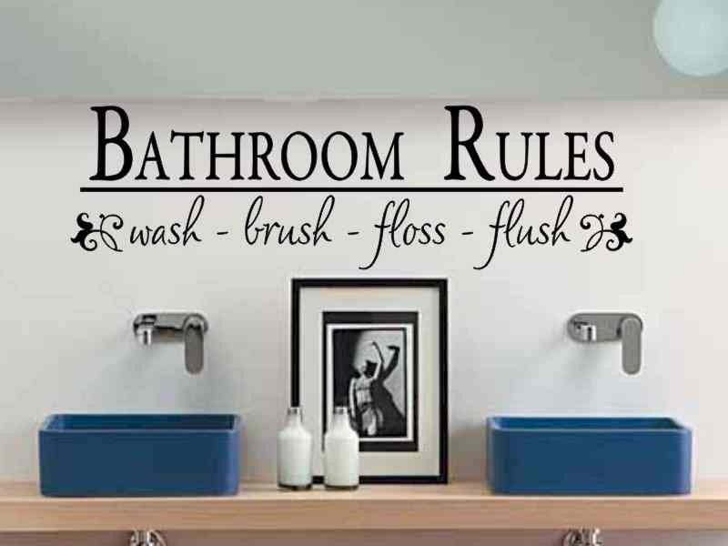 Popular Bathroom Decal Wall Decoration For Home Design - Bathroom Quotes Wall Stickers - HD Wallpaper 
