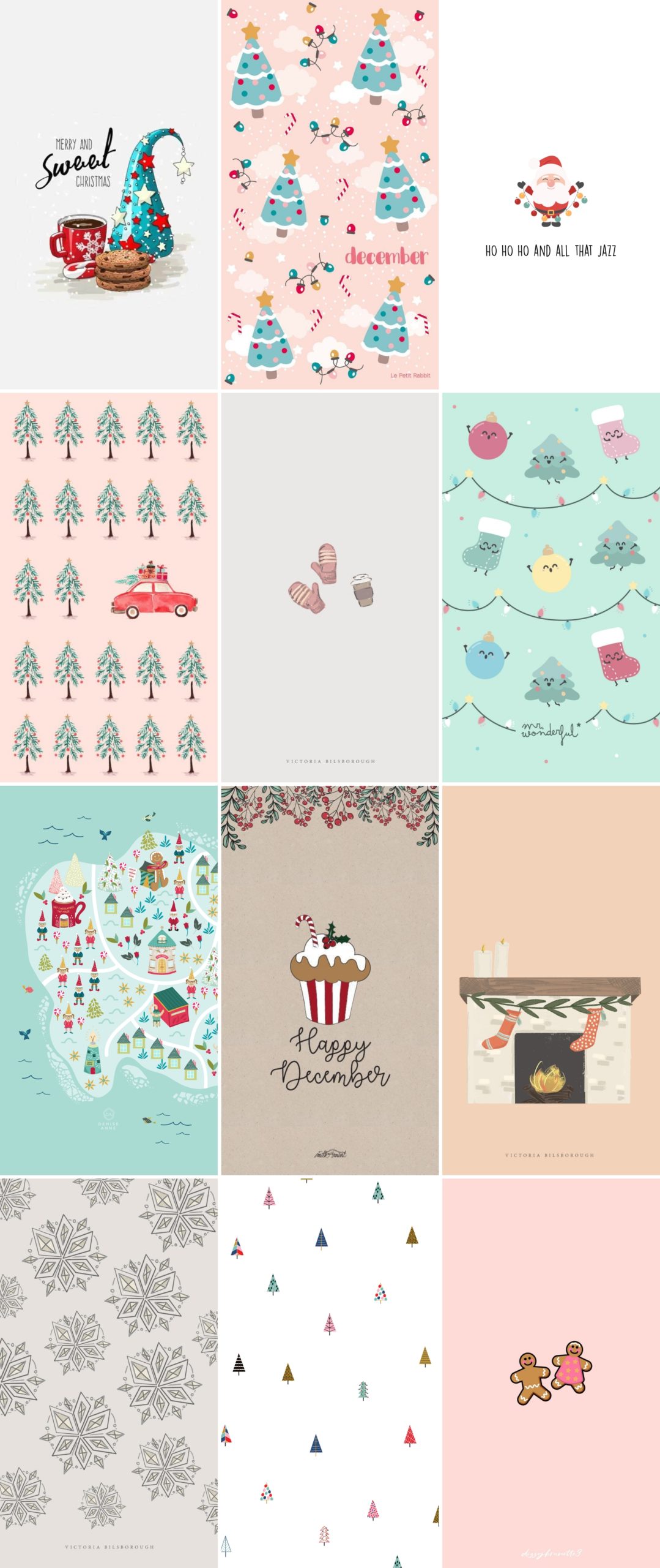 12 Free Christmas Themed Phone Wallpapers - Craft - HD Wallpaper 