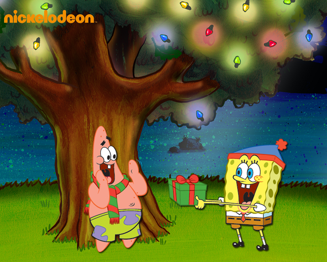 Spongebob & Patrick - Spongebob Christmas Funny - HD Wallpaper 