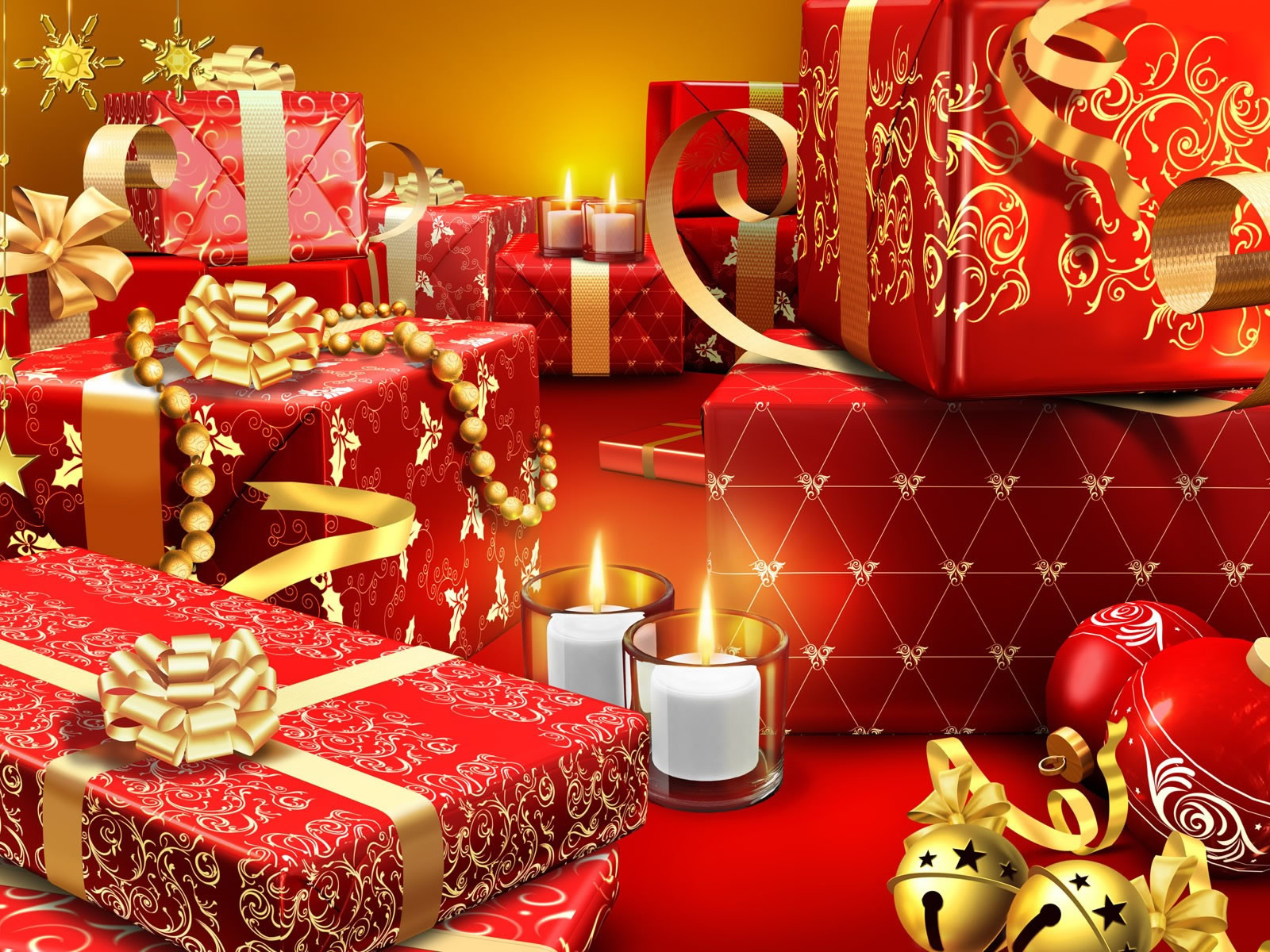 Christmas Background Gifts Hd - HD Wallpaper 
