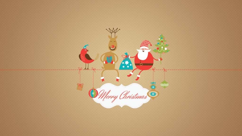 Merry Christmas Wallpaper Design - HD Wallpaper 
