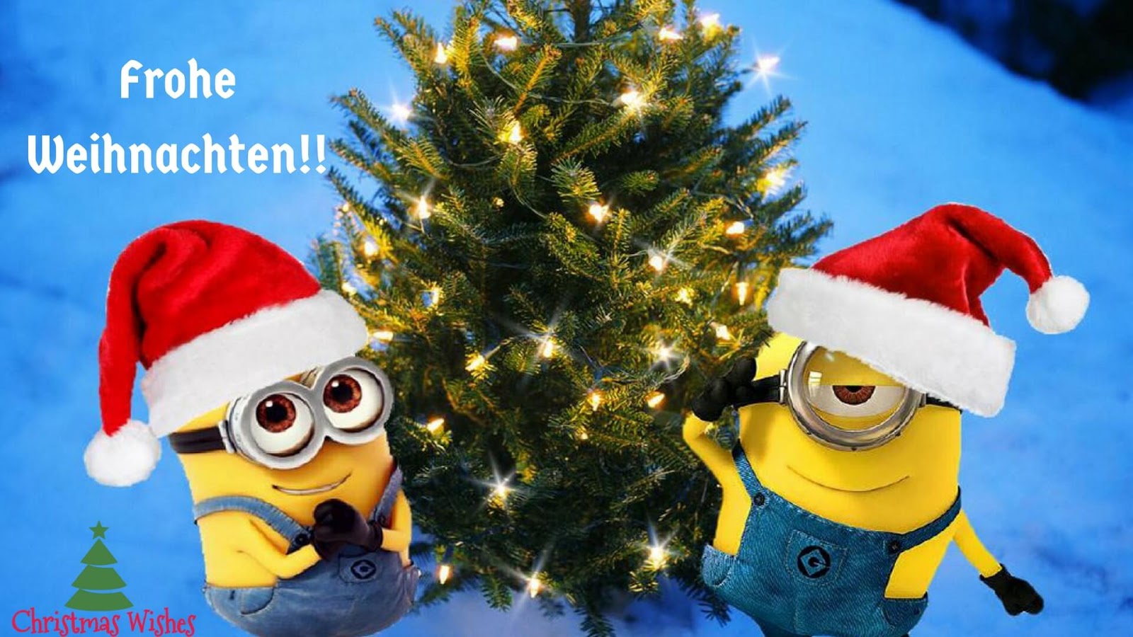 Fröhliche, Frohe Weihnachts, Weihnachten, Minions Bilder, - Merry Christmas Eve Minions - HD Wallpaper 