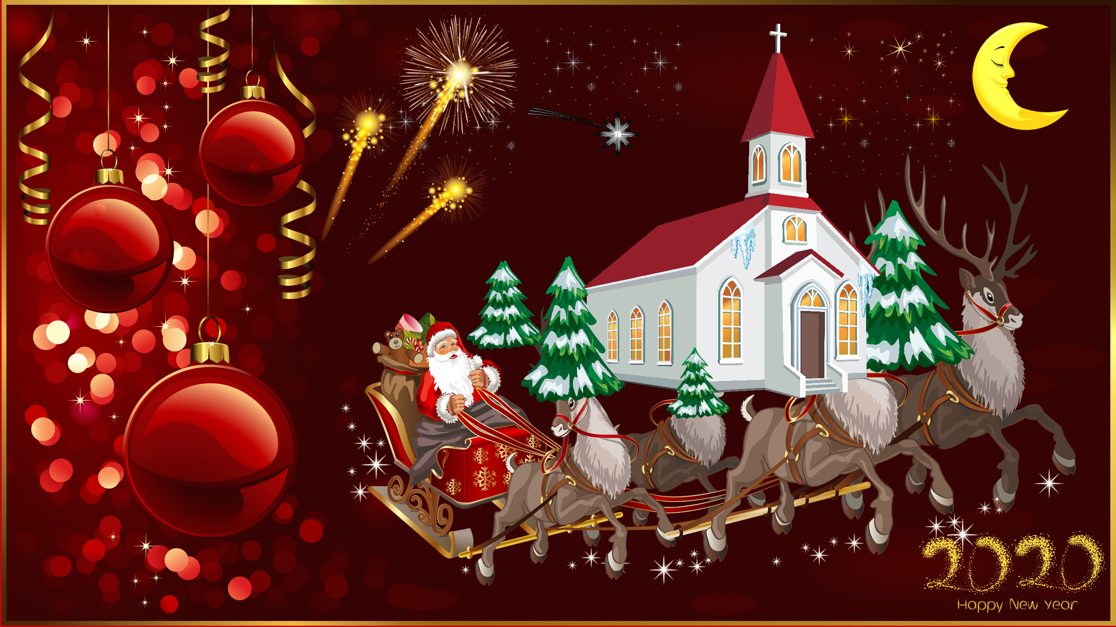 Merry Christmas Images 2020 - HD Wallpaper 