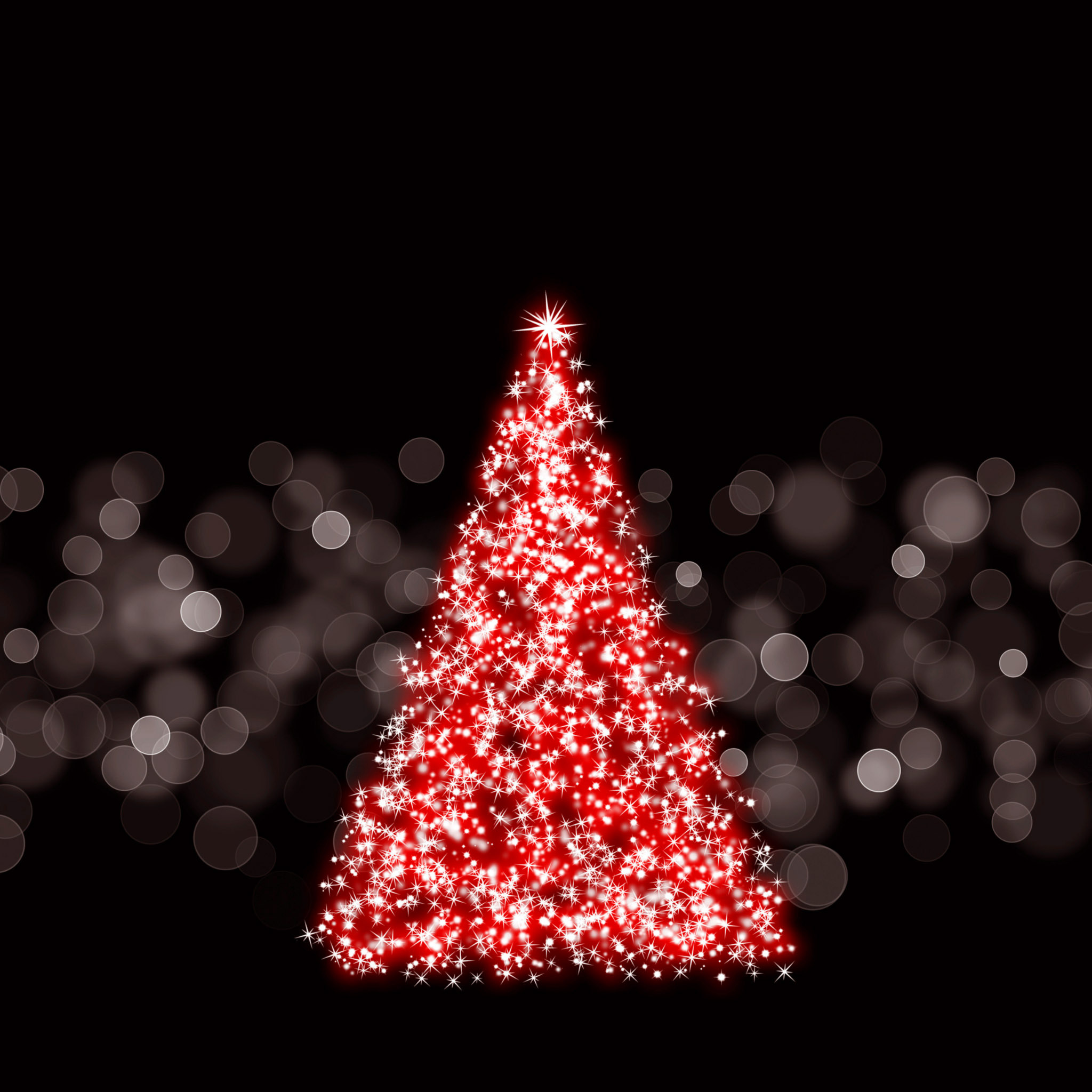 Red Christmas Tree Wallpaper Iphone - HD Wallpaper 
