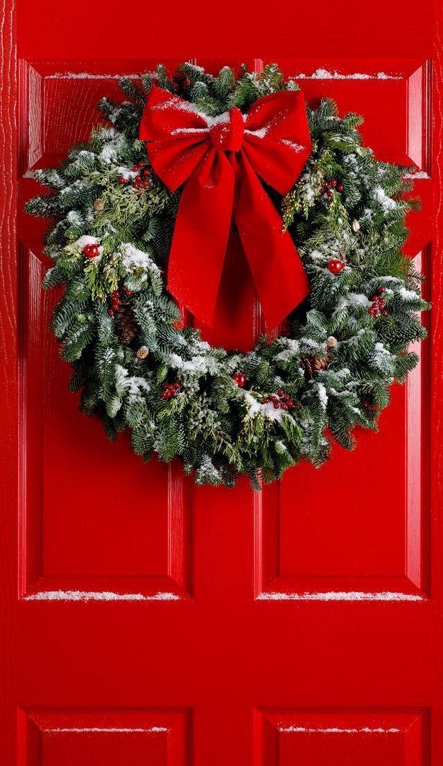 Christmas Wreath On Door 639x1105 Wallpaper teahub.io
