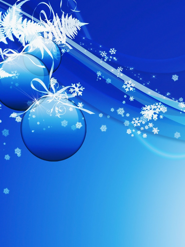 Blue Christmas Background Portrait - 768x1024 Wallpaper 