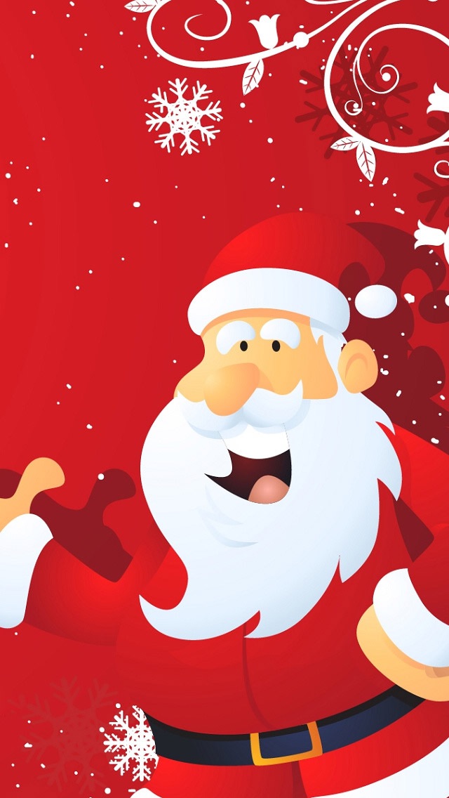 I Phone Christmas Wallpaper - Christmas Santa Claus Wallpaper Phone -  640x1136 Wallpaper 