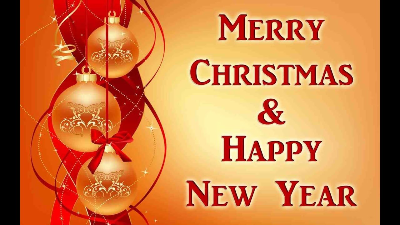 Happy Christmas New Year Wishes - HD Wallpaper 