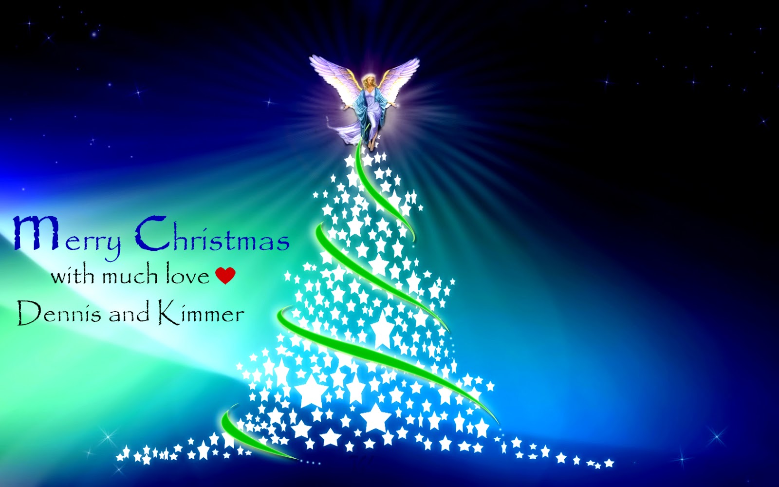 Angel Christmas Tree Background - HD Wallpaper 