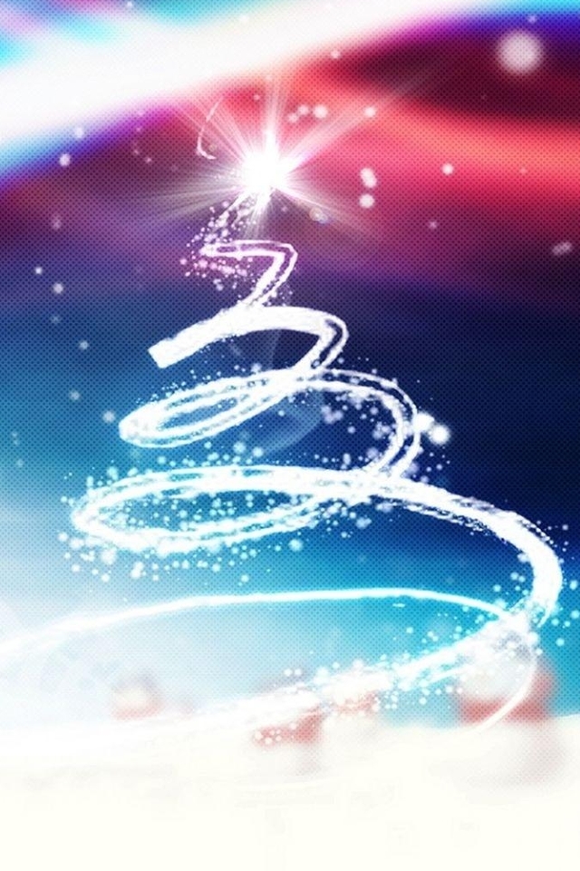 Abstract Christmas Tree - Christmas Abstract Wallpaper For Iphone - HD Wallpaper 
