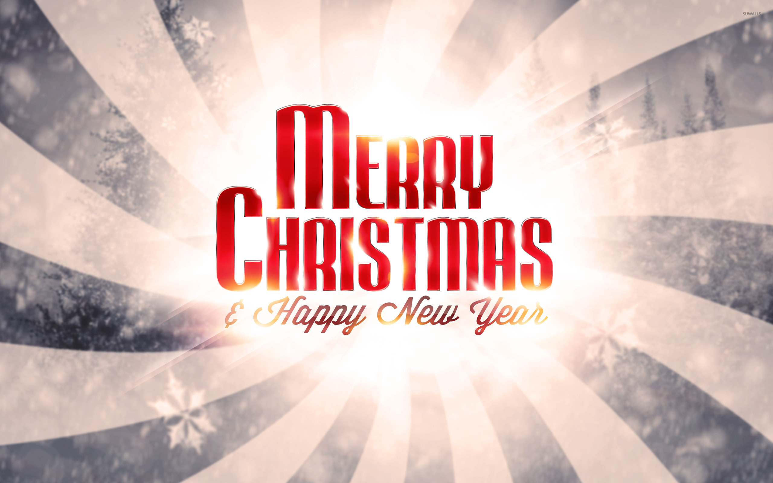 Facebook Cover Christmas & New Year Template - HD Wallpaper 