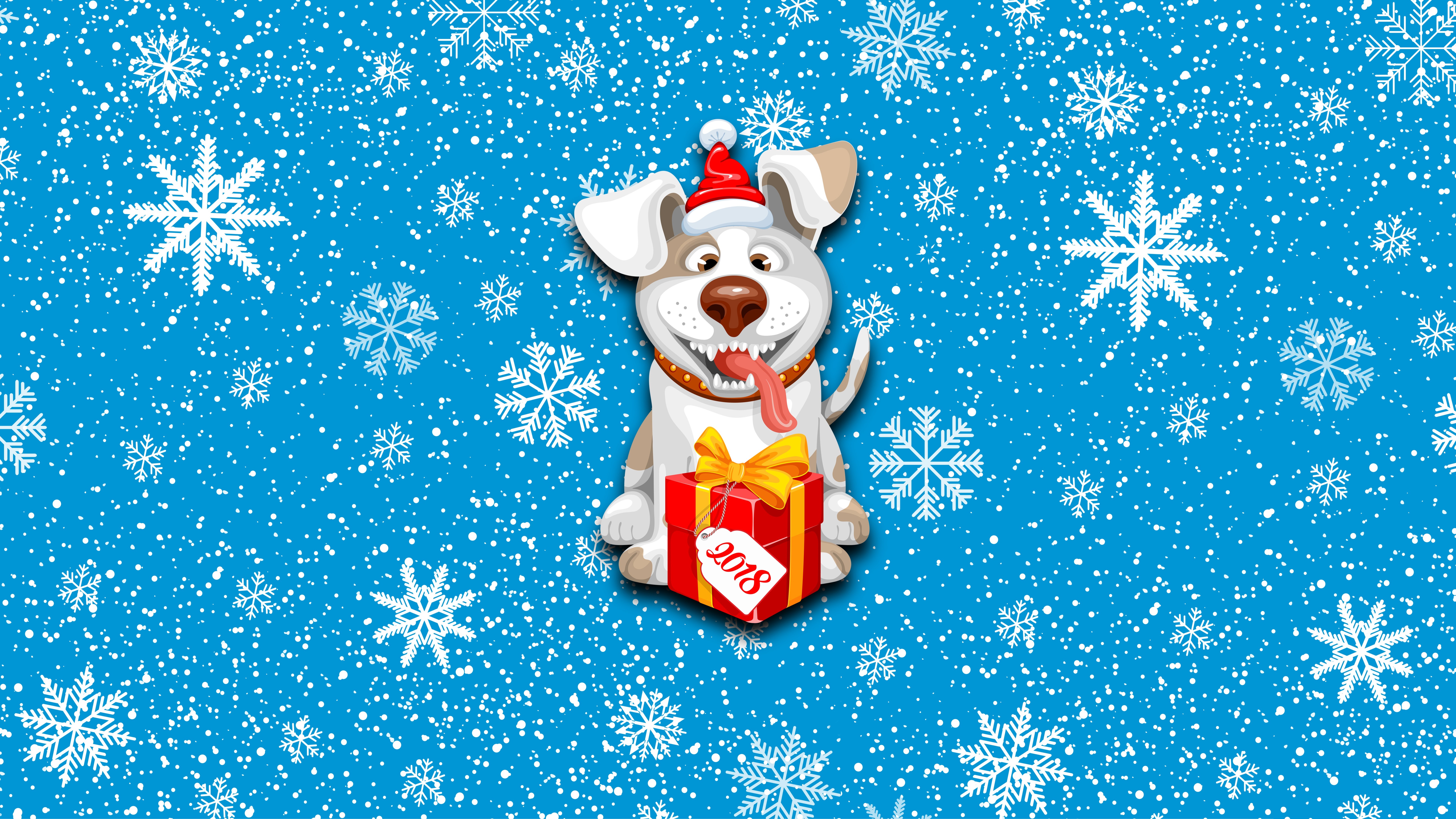 Christmas Wallpaper Animated Dogs - HD Wallpaper 