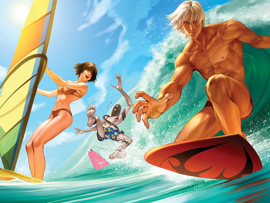 Summer Surfing Windows 7 Scenery Wallpaper - Devil May Cry At The Beach - HD Wallpaper 