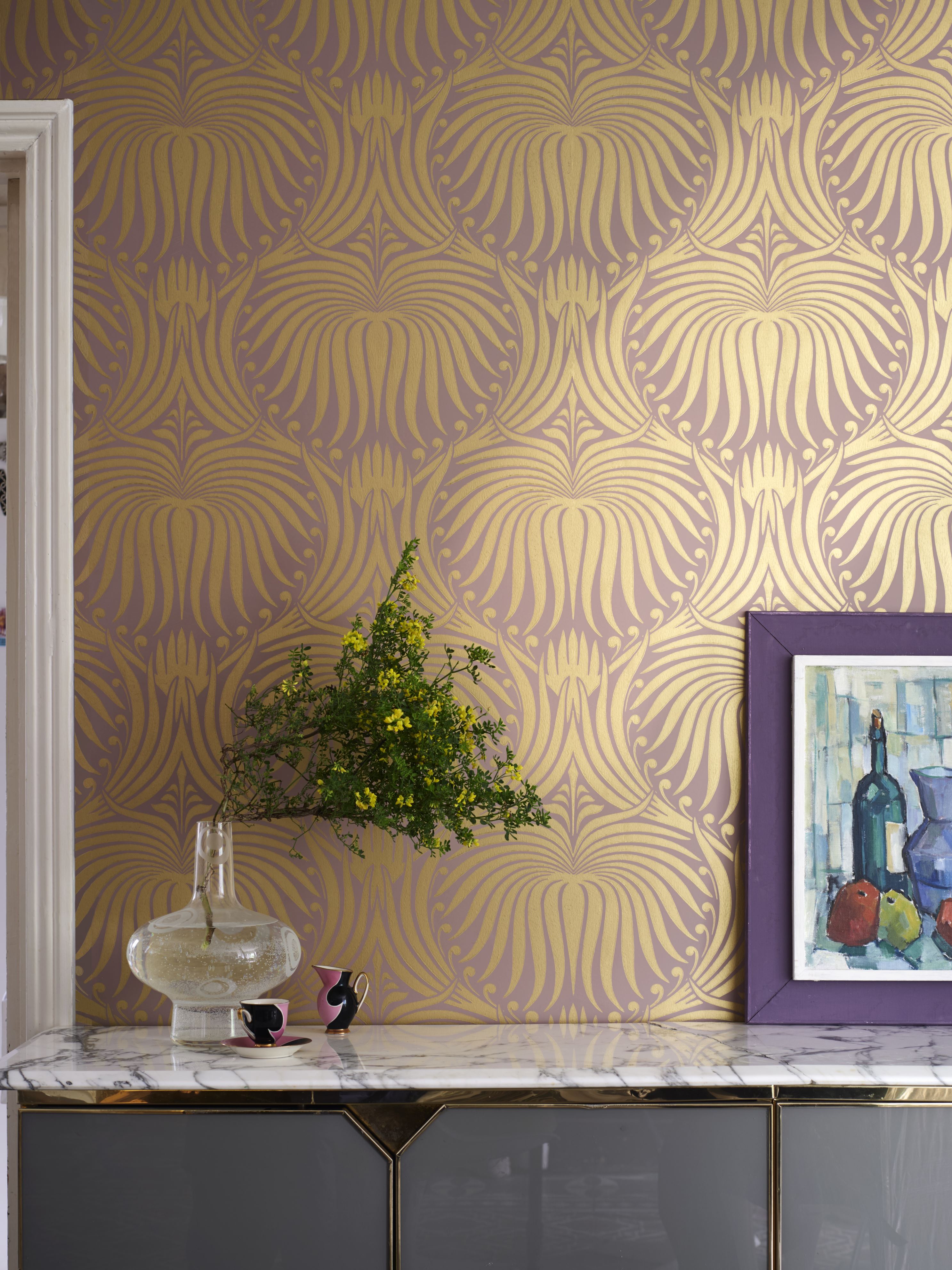 A Painting On The Wall - Bamboo Wallpaper Farrow Ball - HD Wallpaper 