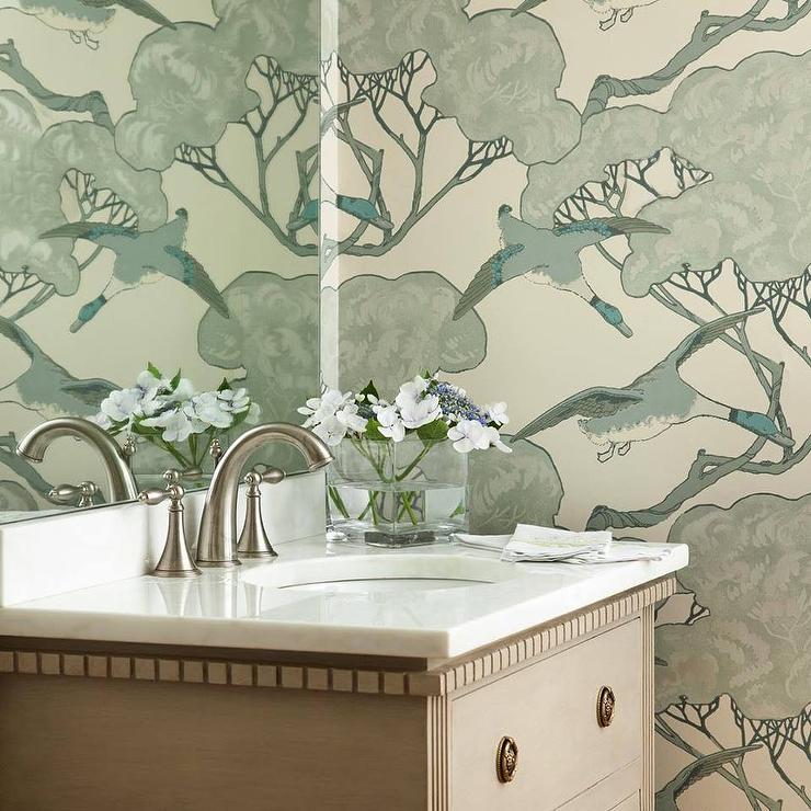 Mulberry Flying Ducks Aqua - HD Wallpaper 