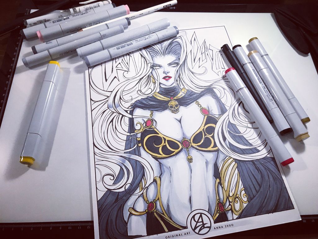 Sexy Lady Death Drawings - HD Wallpaper 