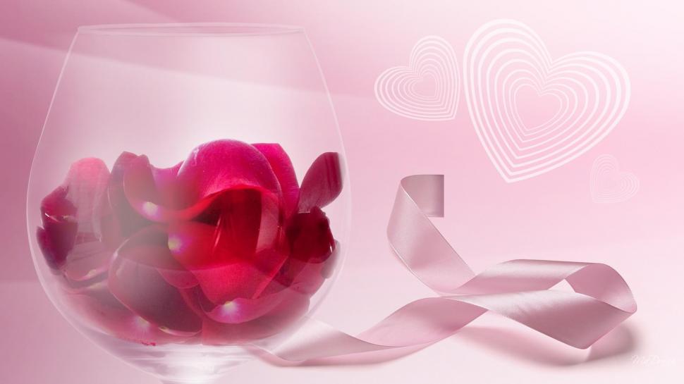 Rose In A Glass Wallpaper,firefox Persona Hd Wallpaper,ribbon - Wallpaper - HD Wallpaper 
