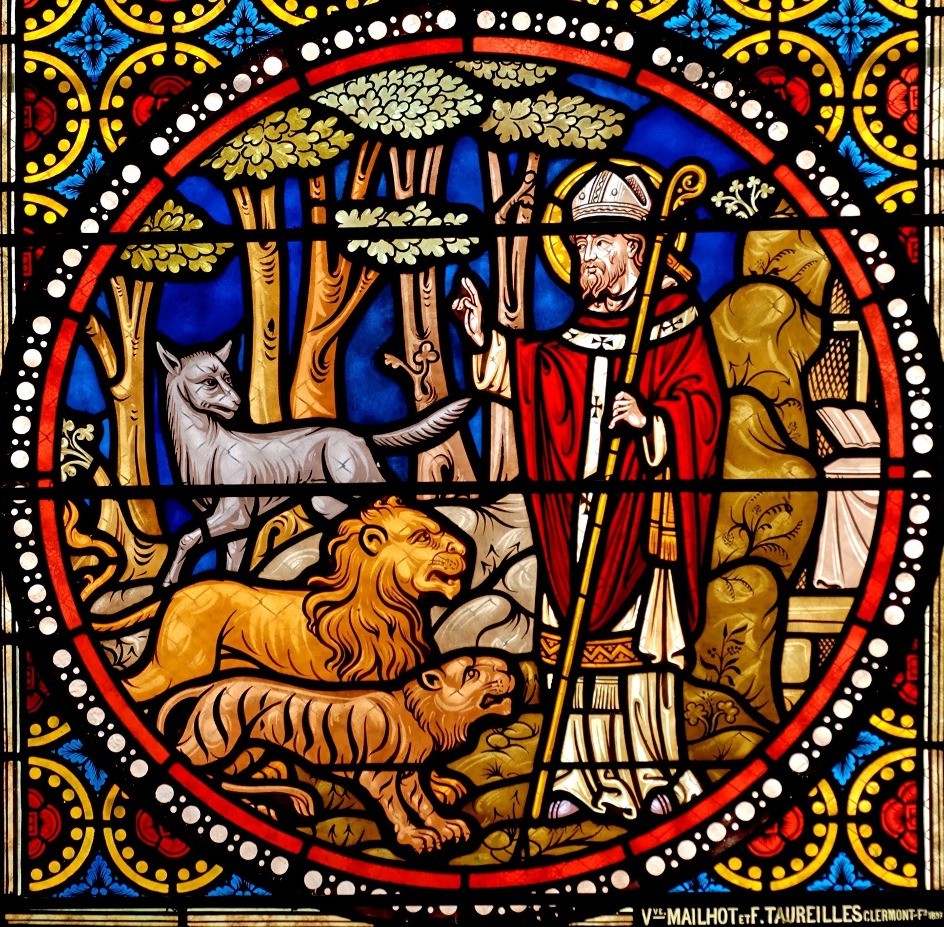 Medieval Stained Glass Murals - HD Wallpaper 