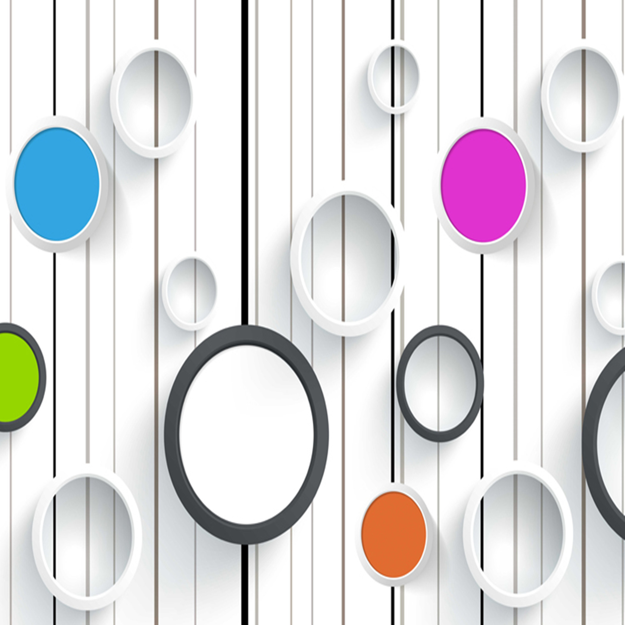 Decorative Paintable Textile Fiberglass Wallcovering - Circle Design - HD Wallpaper 