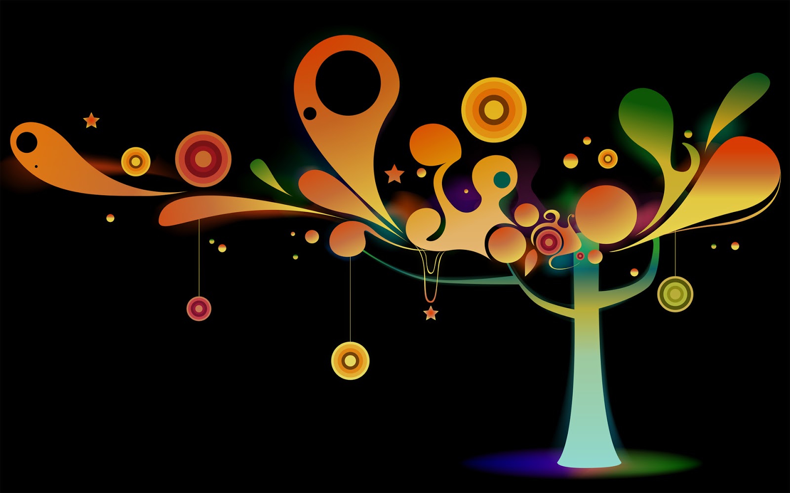 Beautiful Multi Color Design With Black Background - Islamic Festival 12 Rabi Ul Awal - HD Wallpaper 