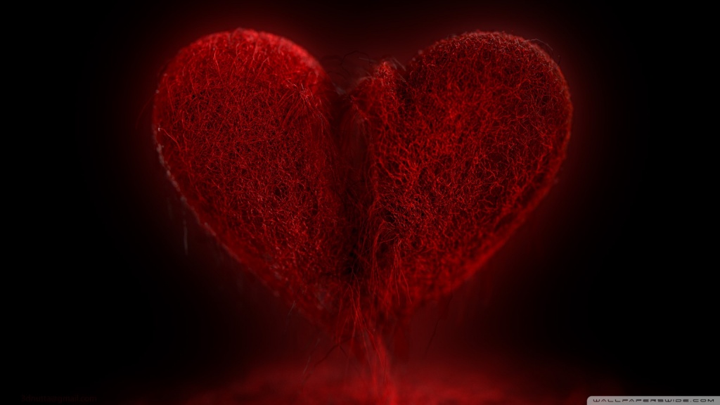 Love Red Broken Heart - Broken Heart Background - HD Wallpaper 