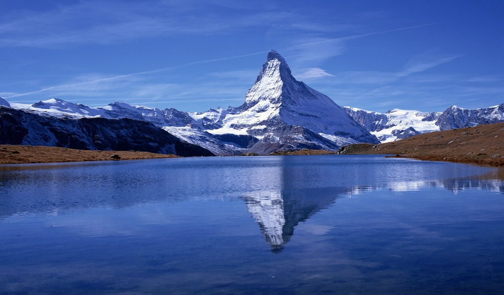 Wallpaper Inter, Mountain, Top, Peak, Lake, Reflection - Cervinia Iphone - HD Wallpaper 