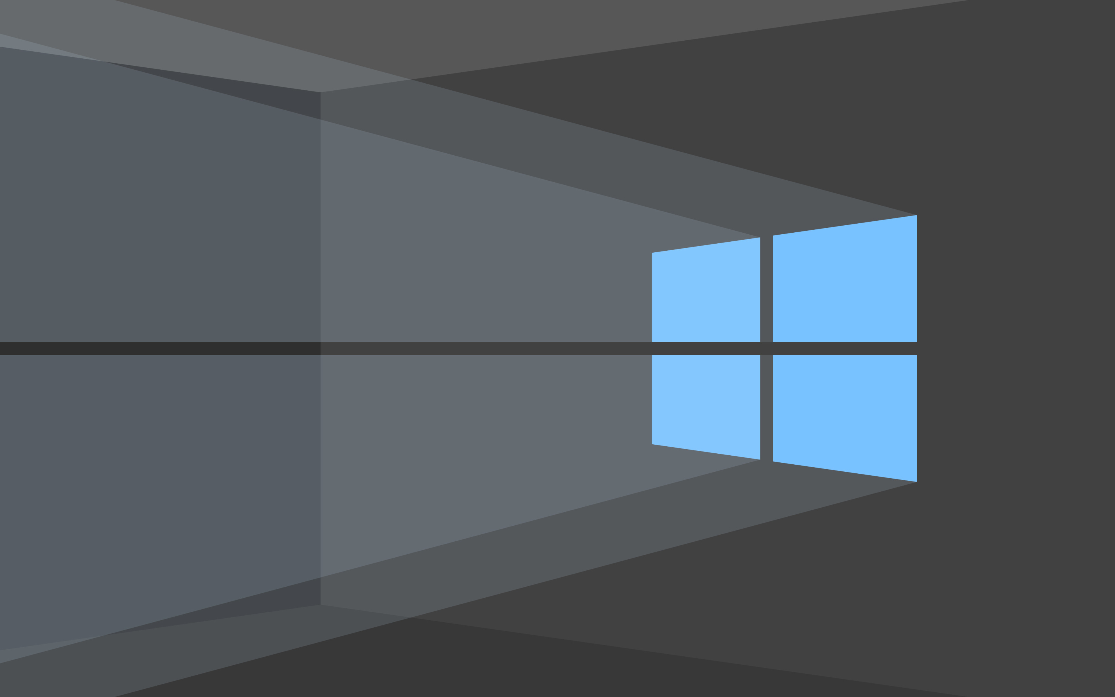 4k, Windows 10, Gray Background, Blue Logo, Microsoft, - Windows 10