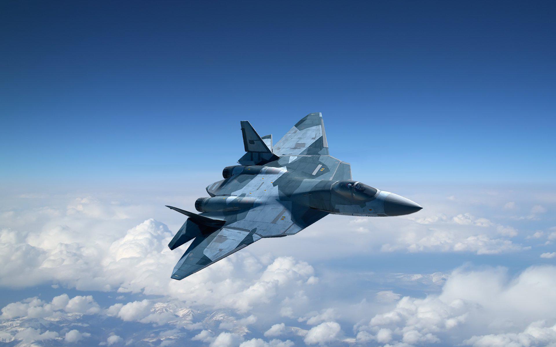Hd Sukhoi 50 Fighter Jet Military Airplane Plane Stealth - HD Wallpaper 