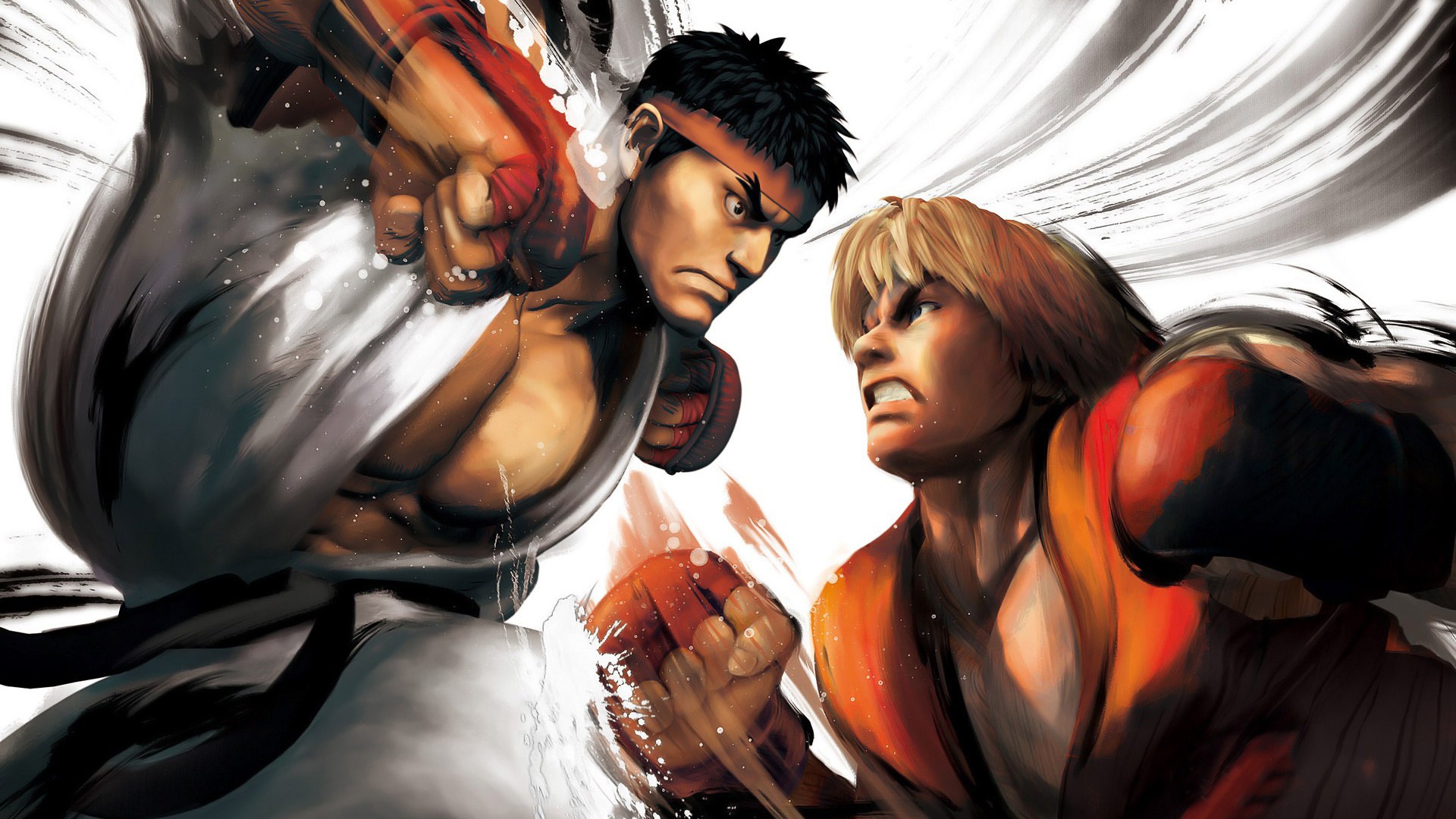 Ryu And Ken Fighting - HD Wallpaper 