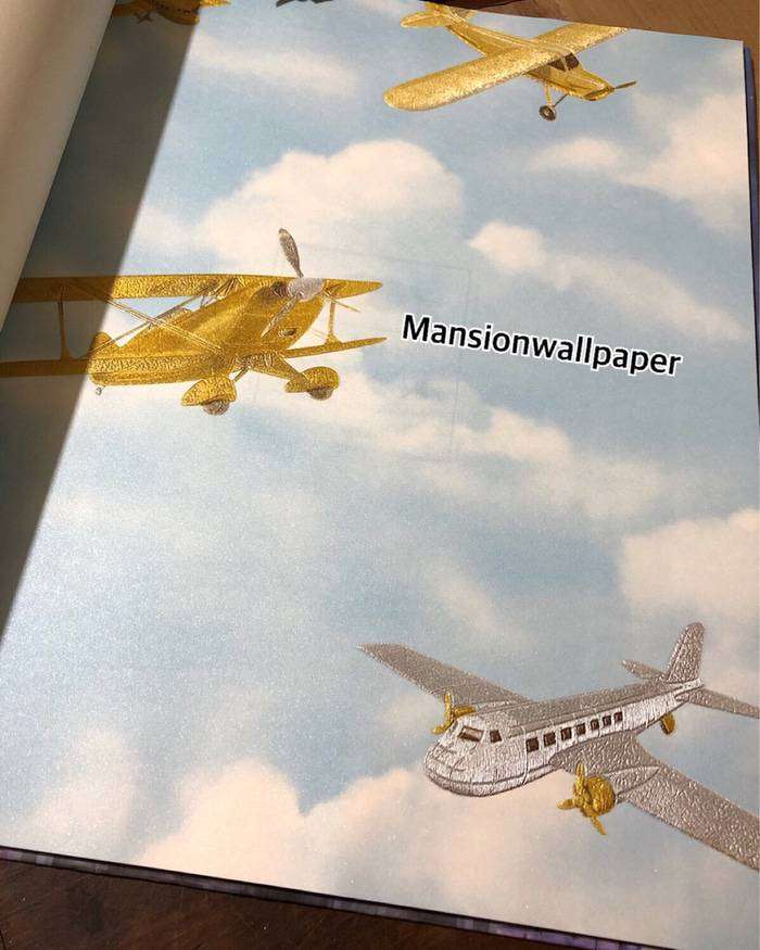 Wallpaper Dinding Anak Pesawat Langit Awan Biru Promo - Wallpaper - HD Wallpaper 