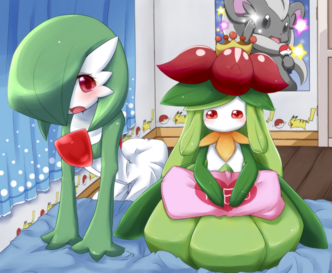 Gardevoir Pikachu Pokemon Red Eyes Tagme - Pokemon Lilligant And Gardevoir - HD Wallpaper 