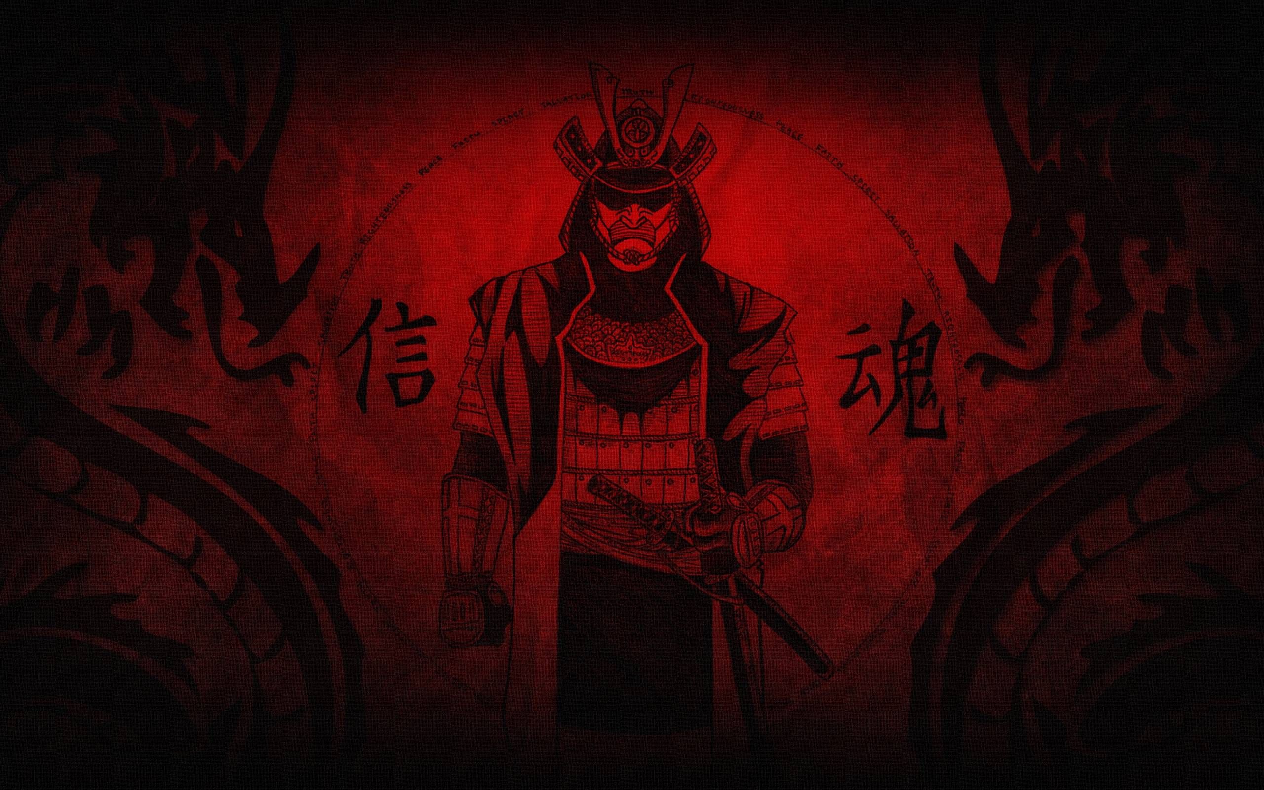 Red Samurai Wallpaper 4k - HD Wallpaper 