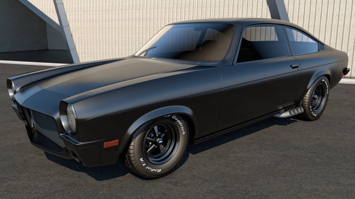 Download Wallpaper Black Chevrolet Vega - Custom Vega - HD Wallpaper 