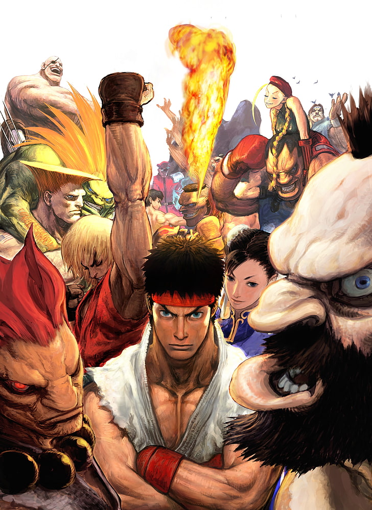Video Games Street Fighter Cammy Ryu Sagat Akuma Chunli - Hyper Street Fighter 2 The Anniversary Edition - HD Wallpaper 