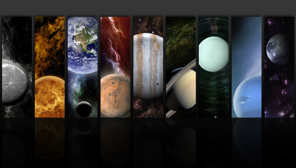 Jupiter, Earth, Planet, Venus, Mars, Saturn, Neptune - Space Collage Wallpaper Full Hd - HD Wallpaper 