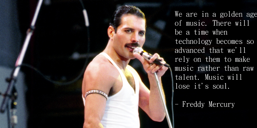 Freddie Mercury Quote About Music - HD Wallpaper 
