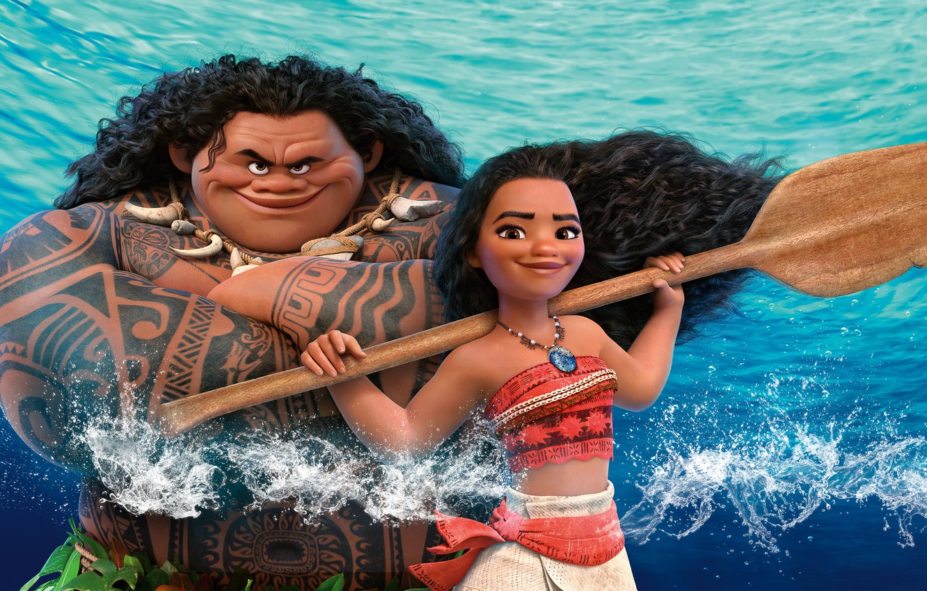 Photo Wallpaper Water, Cartoon, Poster, Walt Disney - Imagenes 4k De Moana - HD Wallpaper 