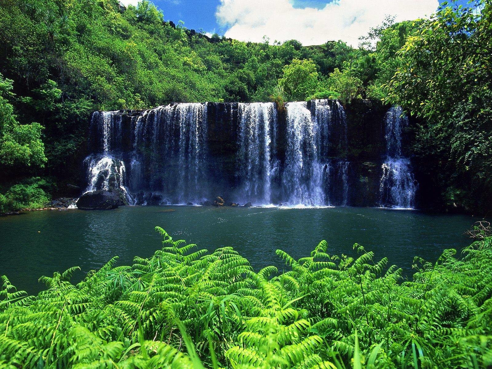 Kauai Waterfalls - HD Wallpaper 