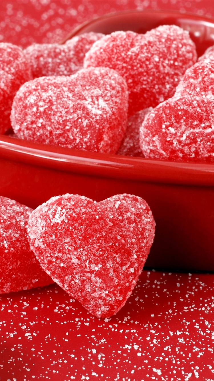 Red Iphone Wallpaper Hearts - HD Wallpaper 