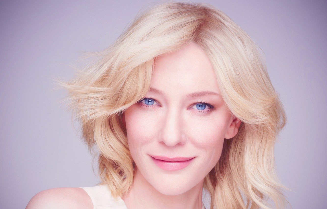 Photo Wallpaper Woman, Blue, Beauty, Celebration, Blonde, - Cate Blanchett Pele - HD Wallpaper 