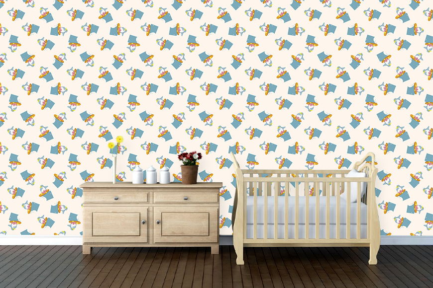 Photo Wallpaper Surfing Pingu From 120x80cm - Wall Decal - HD Wallpaper 