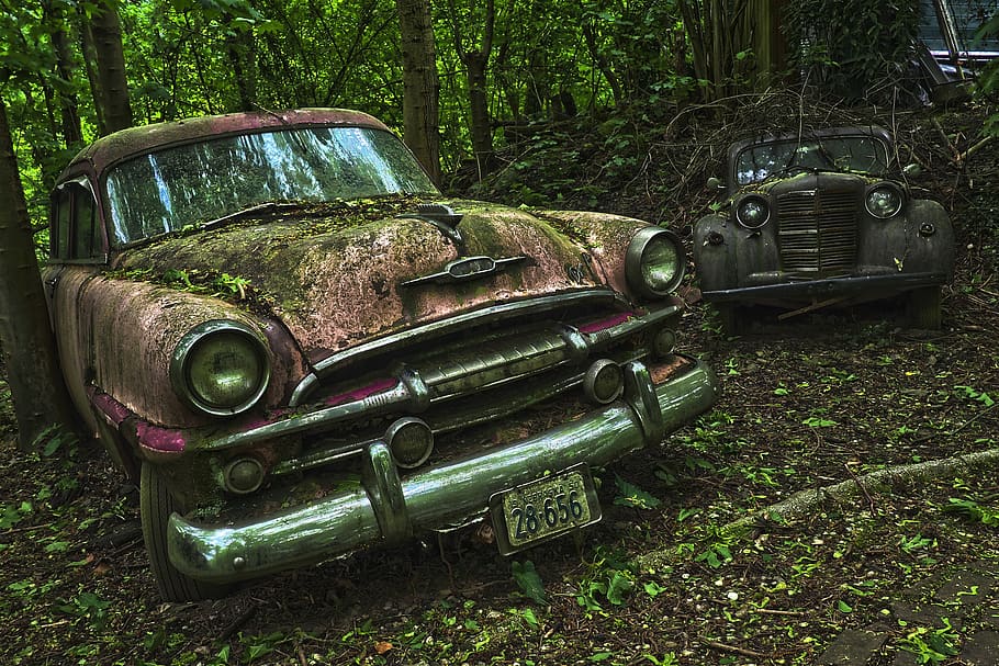 Auto, Car Cemetery, Oldtimer, Rust, Stainless Karre, - Cemetery Car - HD Wallpaper 