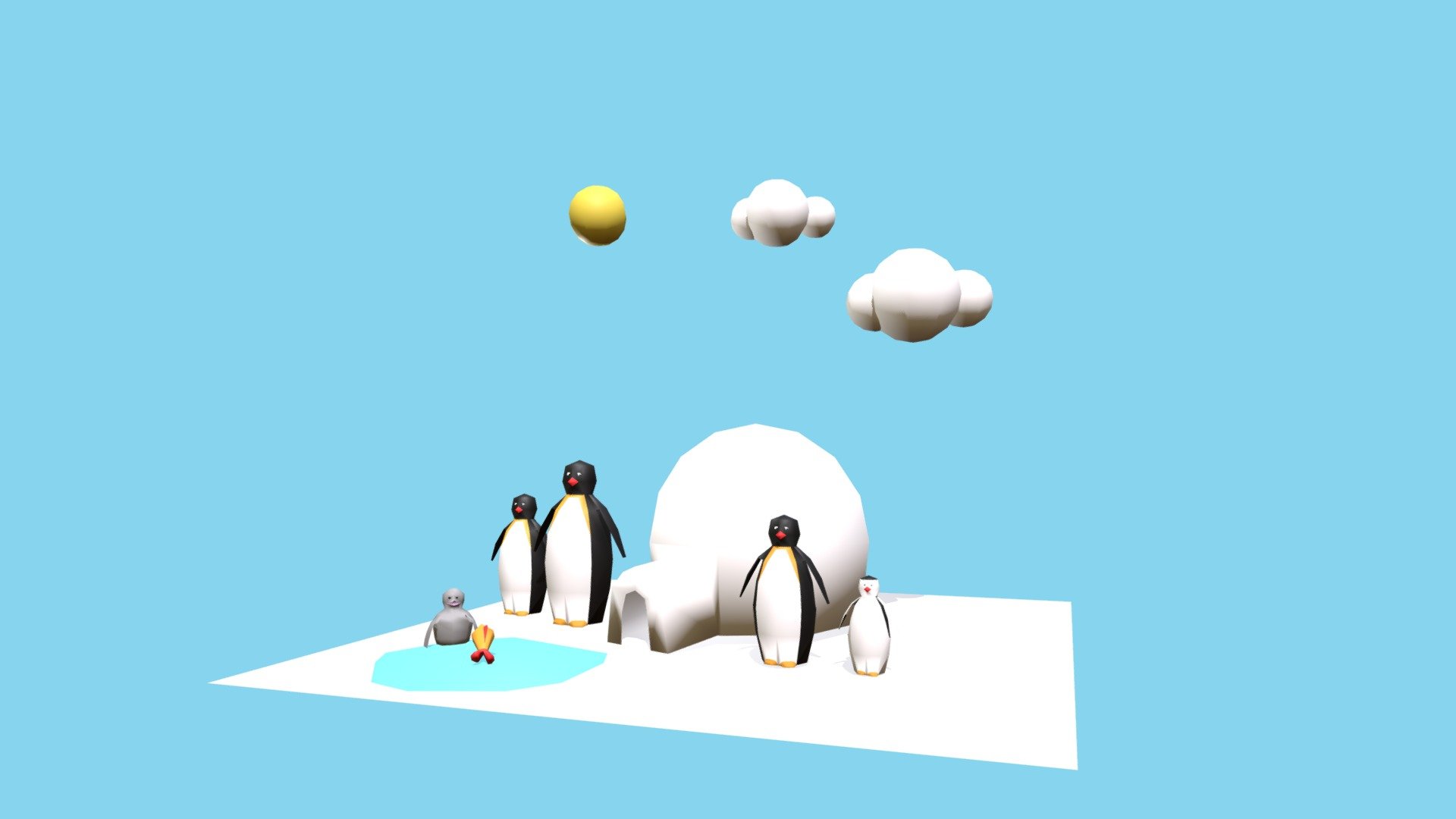 Sketchfab Pingu - HD Wallpaper 