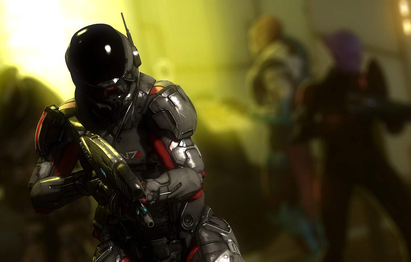 Photo Wallpaper Rendering, The Suit, Armor, Mass Effect, - Video Game Fan Art - HD Wallpaper 