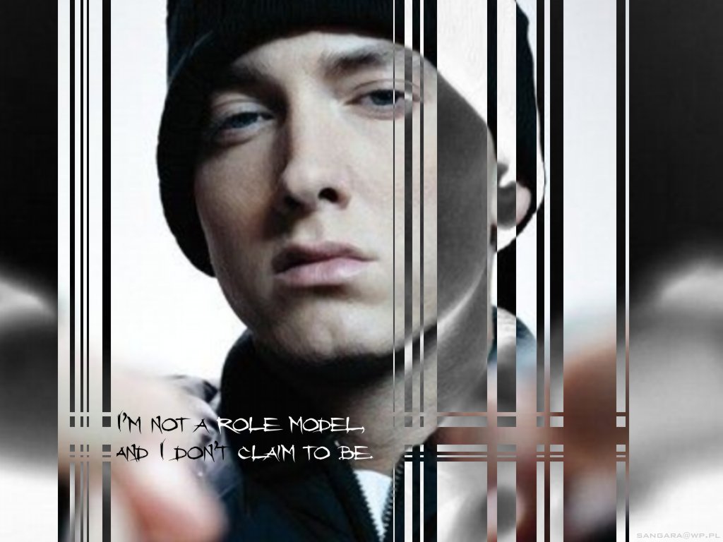 Eminem Role Model Quote - HD Wallpaper 
