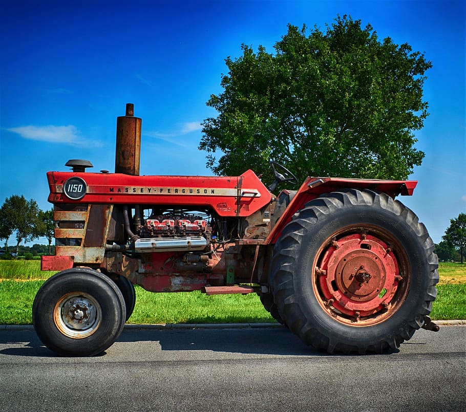 Oldtimer, Tractors, Mf, Massey Ferguson, 1150, Agriculture, - Tractor - HD Wallpaper 