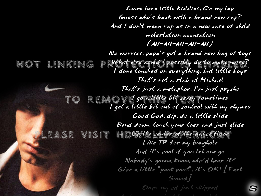 Eminem Lyric Rap Slim Shady Entertainment - Eminem Poetry Song Lyrics - HD Wallpaper 